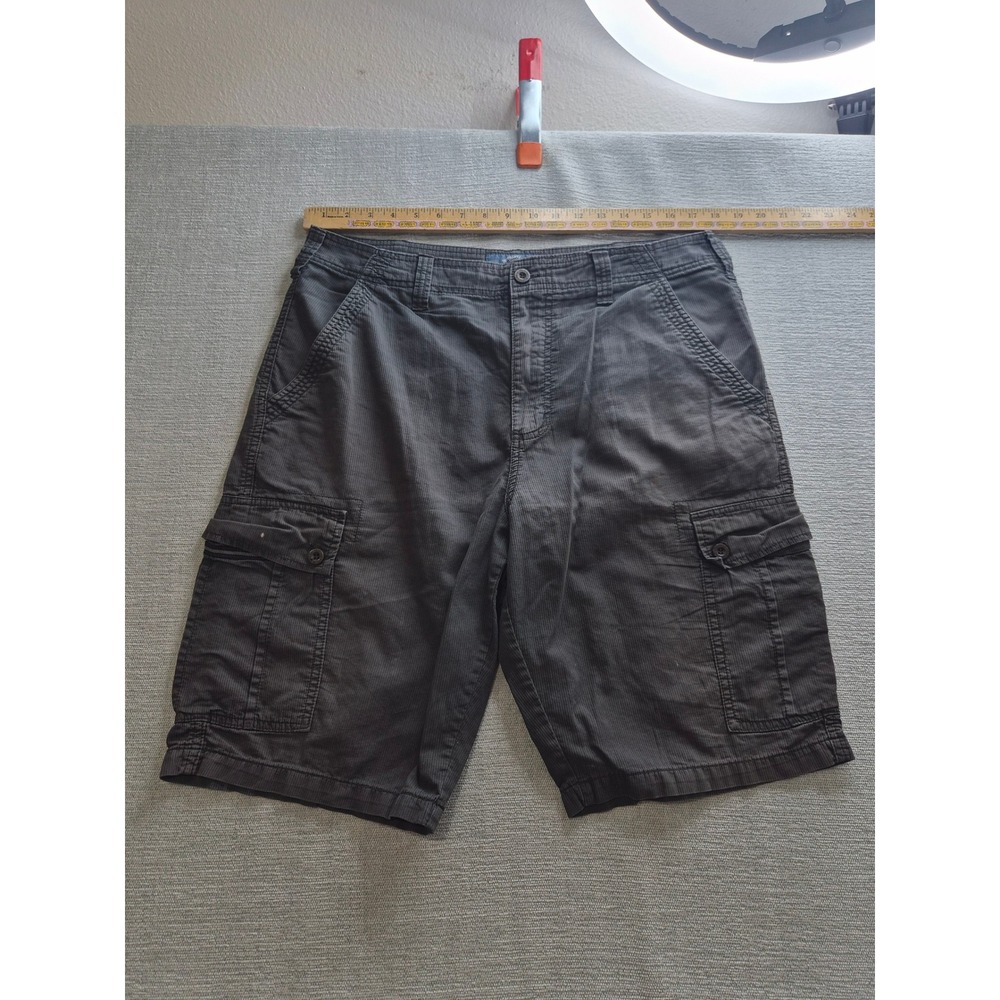 Beverly Hills Polo Club Cargo Shorts Men 34 Black Cotton Corduroy Hiking Camping